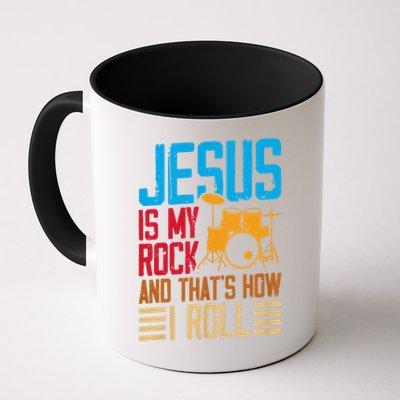 Jesus Is My Rock And That Is How I Roll Christian Mug