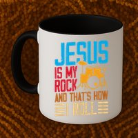 Jesus Is My Rock And That Is How I Roll Christian Mug
