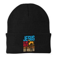 Jesus Is My Rock And That Is How I Roll Christian Beanie