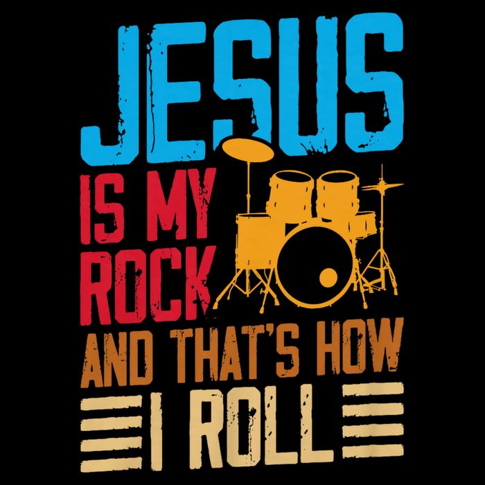 Jesus Is My Rock And That Is How I Roll Christian Drawstring Bag