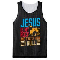 Jesus Is My Rock And That Is How I Roll Christian Mesh Reversible Basketball Jersey Tank