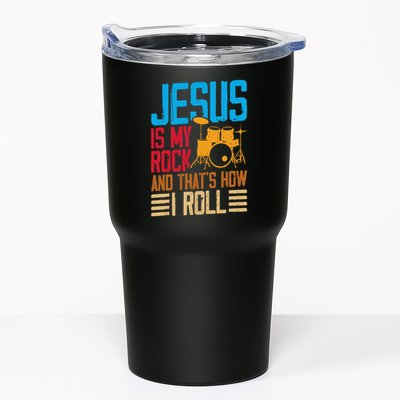 Jesus Is My Rock And That Is How I Roll Christian Tumbler
