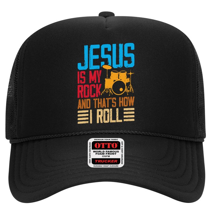 Jesus Is My Rock And That Is How I Roll Christian Trucker Hat