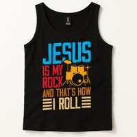 Jesus Is My Rock And That Is How I Roll Christian Tank Top
