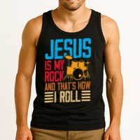 Jesus Is My Rock And That Is How I Roll Christian Tank Top