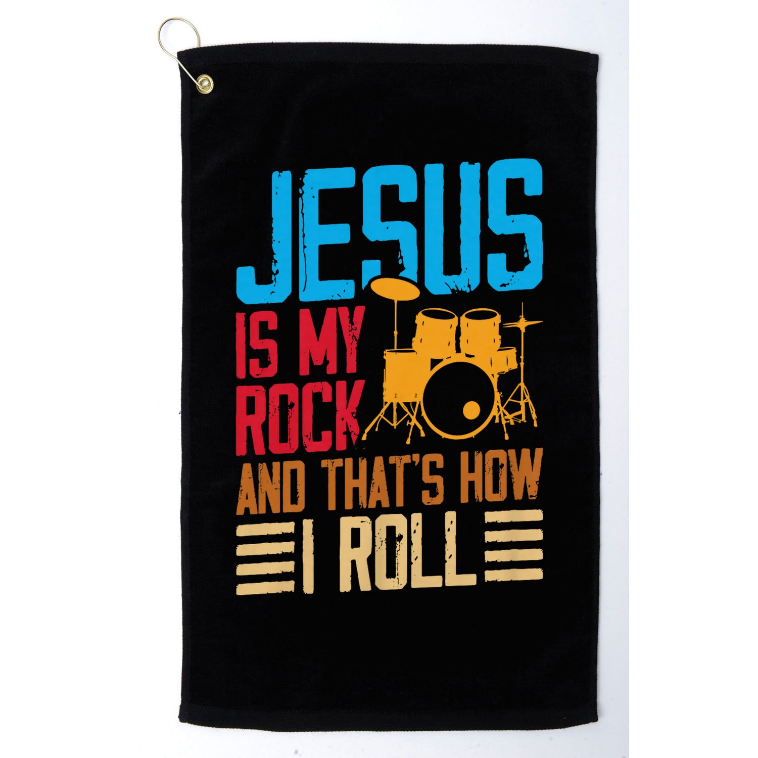 Jesus Is My Rock And That Is How I Roll Christian Golf Towel