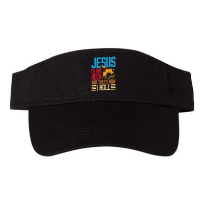 Jesus Is My Rock And That Is How I Roll Christian Visor