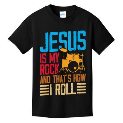 Jesus Is My Rock And That Is How I Roll Christian Kids T-Shirt