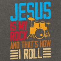 Jesus Is My Rock And That Is How I Roll Christian Cotton Canvas Backpack