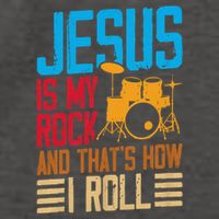 Jesus Is My Rock And That Is How I Roll Christian Vector Backpack