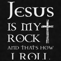 Jesus Is My Rock And That’s How I Roll Ladies PosiCharge Tri-Blend Wicking Tank
