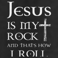 Jesus Is My Rock And That’s How I Roll Garment-Dyed Fleece Hoodie