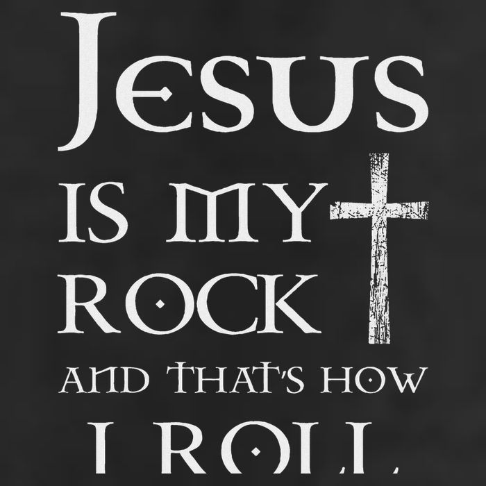 Jesus Is My Rock And That’s How I Roll Garment-Dyed Fleece Hoodie