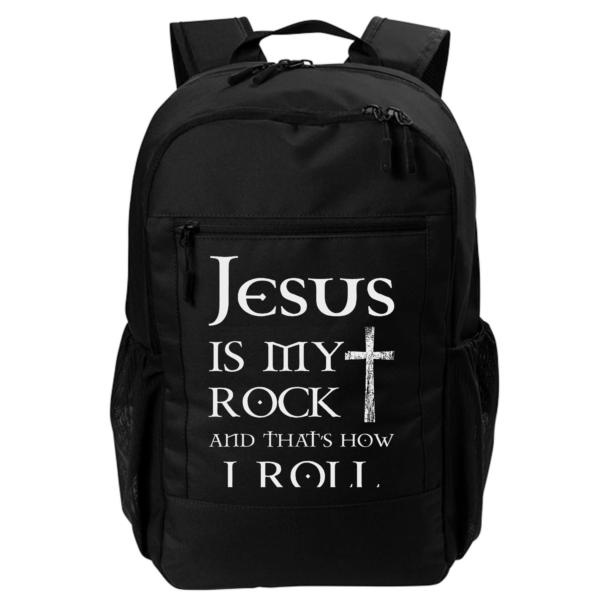 Jesus Is My Rock And That’s How I Roll Backpack