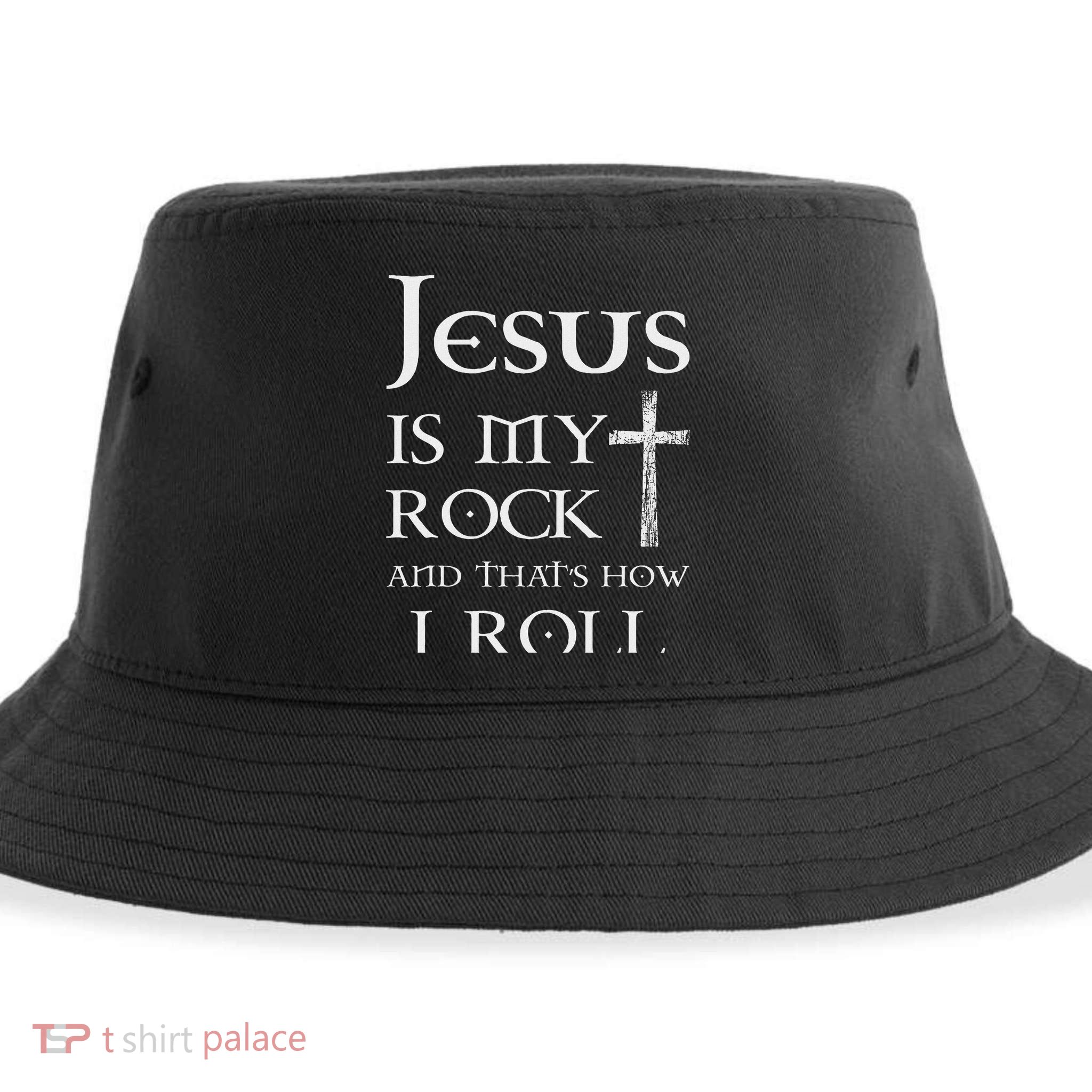 Jesus Is My Rock And That’s How I Roll Sustainable Bucket Hat