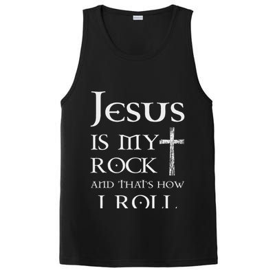 Jesus Is My Rock And That’s How I Roll PosiCharge Competitor Tank
