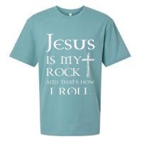 Jesus Is My Rock And That’s How I Roll Sueded Cloud Jersey T-Shirt