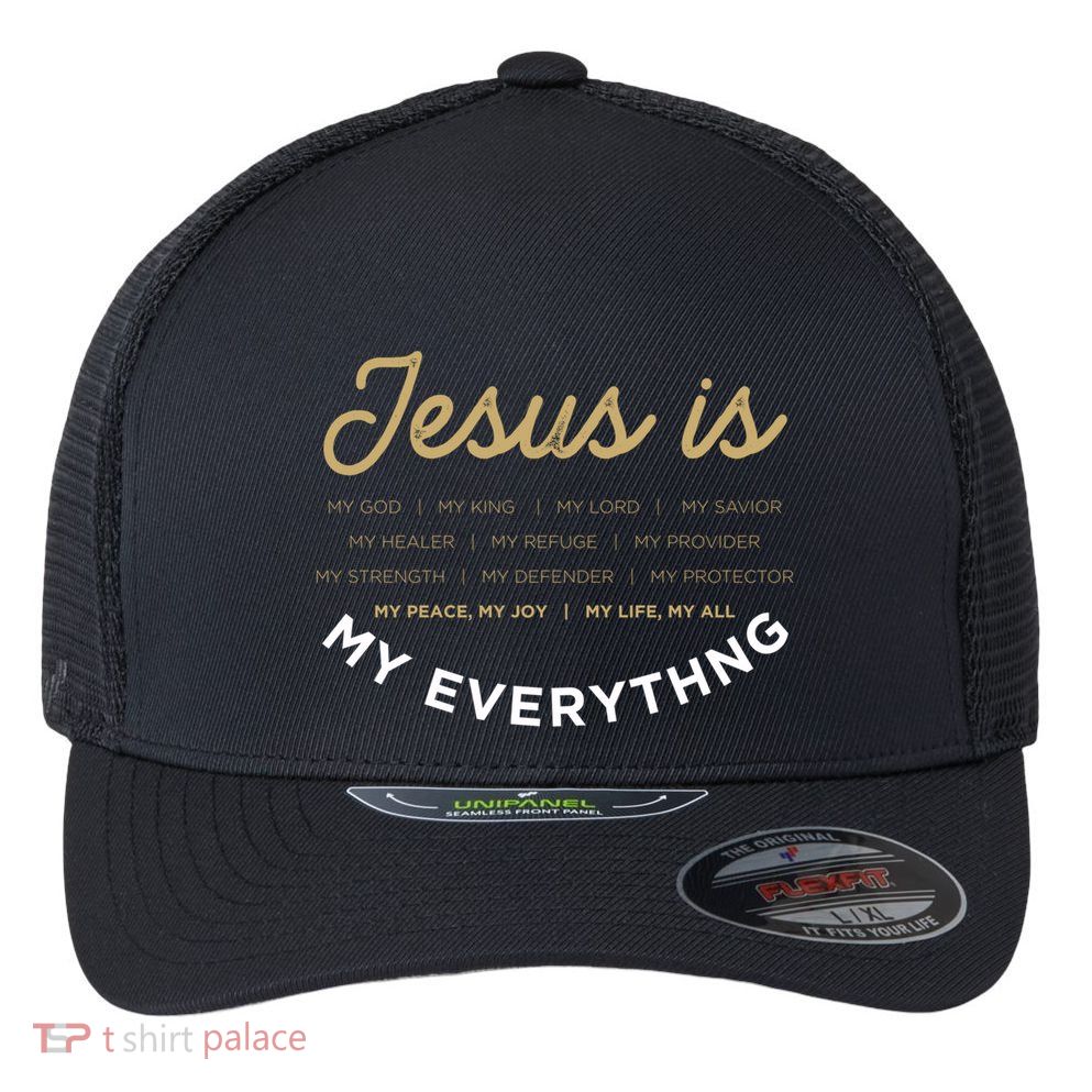 Jesus Is My God Jesus Devo Christian Bible Prayer Jesus Gift Flexfit Unipanel Trucker Cap