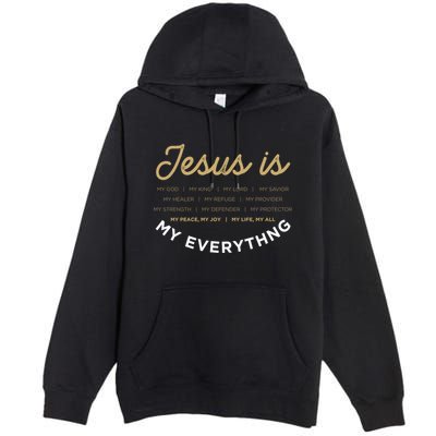 Jesus Is My God Jesus Devo Christian Bible Prayer Jesus Gift Premium Pullover Hoodie