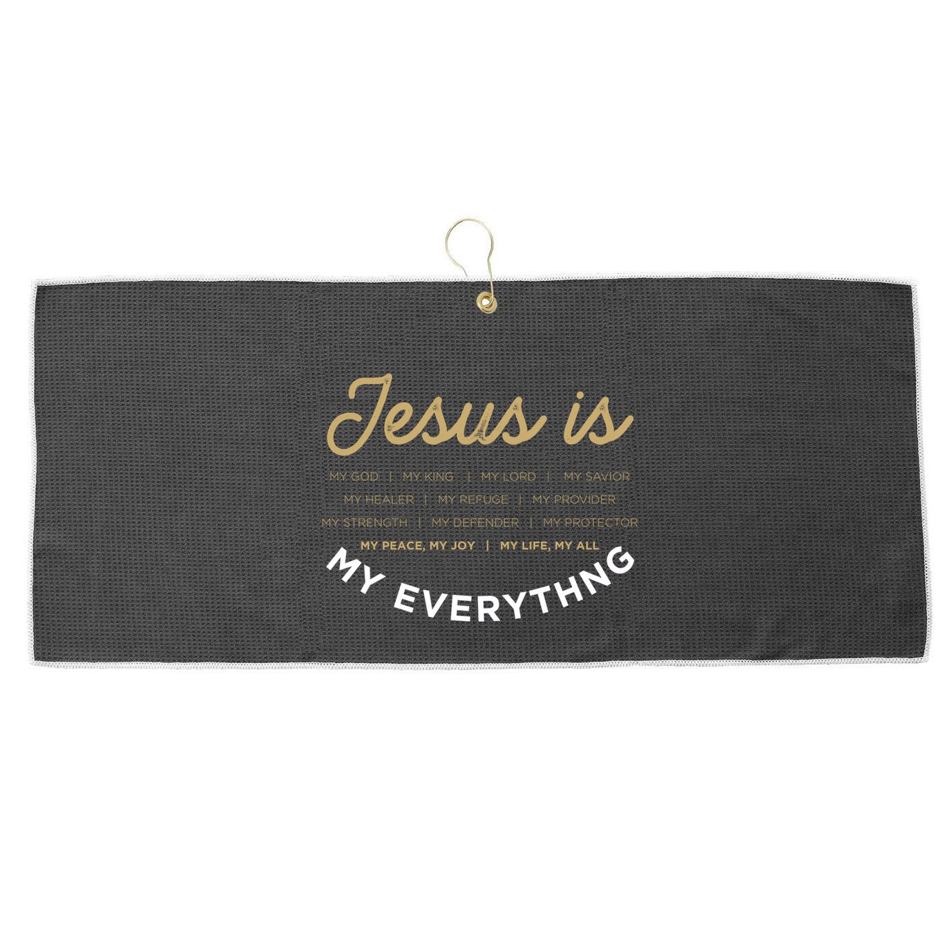 Jesus Is My God Jesus Devo Christian Bible Prayer Jesus Gift Large Microfiber Waffle Golf Towel