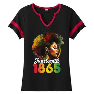 Juneteenth Is My Independence Day Black Pride Ladies Halftime Notch Neck Tee