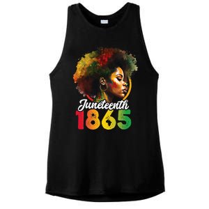 Juneteenth Is My Independence Day Black Pride Ladies PosiCharge Tri-Blend Wicking Tank