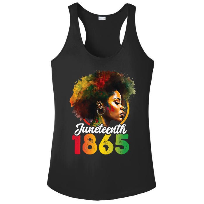 Juneteenth Is My Independence Day Black Pride Ladies PosiCharge Competitor Racerback Tank