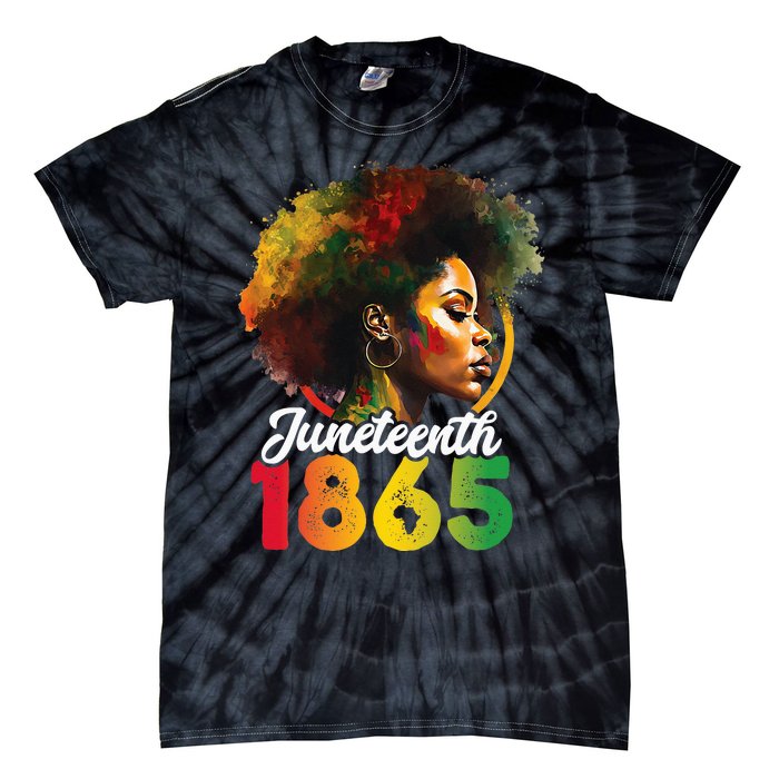 Juneteenth Is My Independence Day Black Pride Tie-Dye T-Shirt