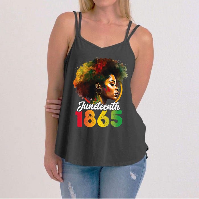 Juneteenth Is My Independence Day Black Pride Women's Strappy Tank