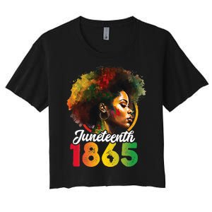 Juneteenth Is My Independence Day Black Pride Women's Crop Top Tee