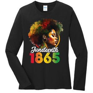 Juneteenth Is My Independence Day Black Pride Ladies Long Sleeve Shirt