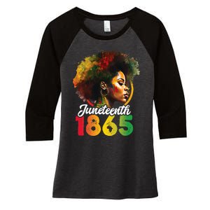 Juneteenth Is My Independence Day Black Pride Women's Tri-Blend 3/4-Sleeve Raglan Shirt