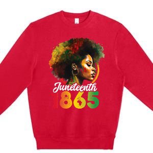 Juneteenth Is My Independence Day Black Pride Premium Crewneck Sweatshirt