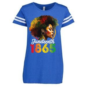 Juneteenth Is My Independence Day Black Pride Enza Ladies Jersey Football T-Shirt