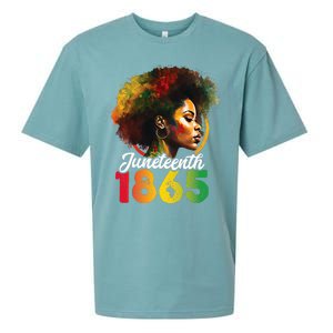 Juneteenth Is My Independence Day Black Pride Sueded Cloud Jersey T-Shirt