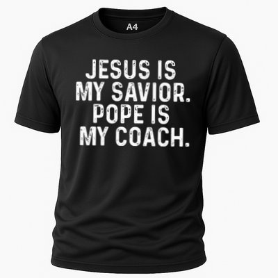 Jesus Is My Savior Pope Is My Coach Religious Performance Shirt