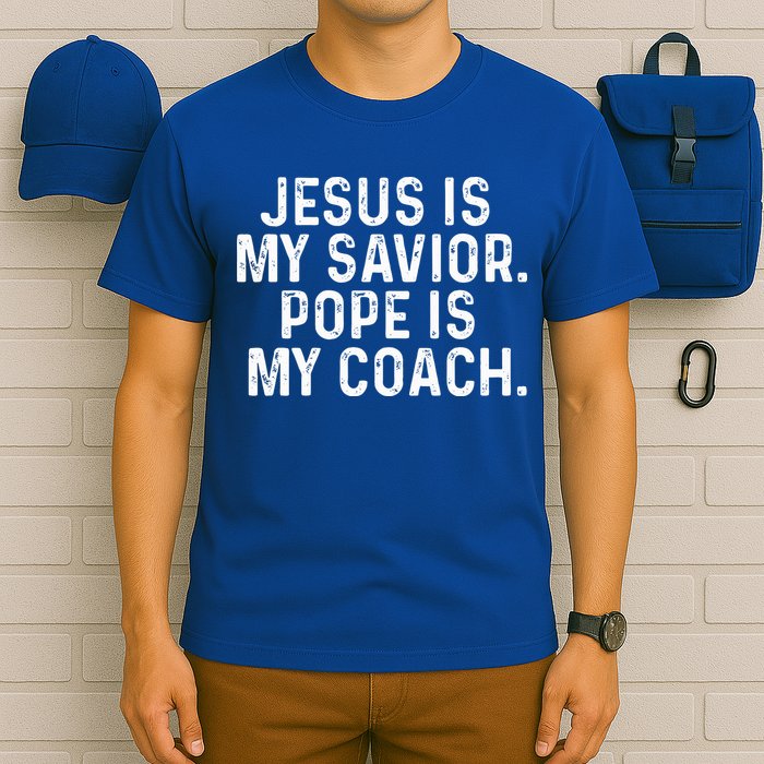 Jesus Is My Savior Pope Is My Coach Religious T-Shirt