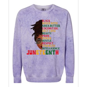 Juneteenth Is My Independence Day Black Wo Black Pride Colorblast Crewneck Sweatshirt