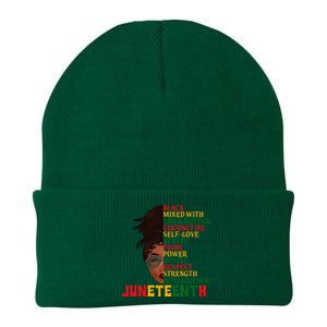 Juneteenth Is My Independence Day Black Wo Black Pride Knit Cap Winter Beanie