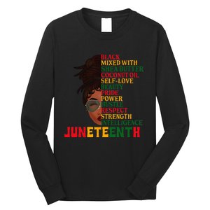 Juneteenth Is My Independence Day Black Wo Black Pride Long Sleeve Shirt