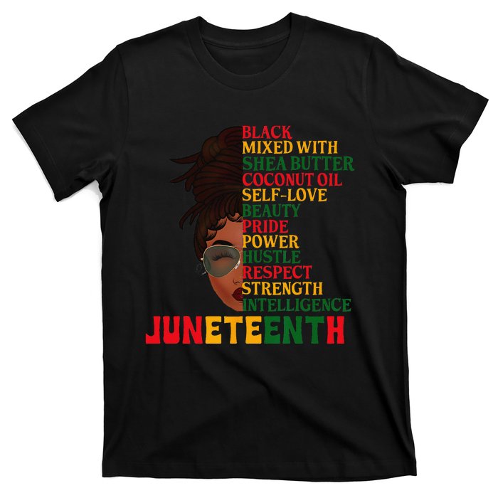 Juneteenth Is My Independence Day Black Wo Black Pride T-Shirt