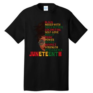 Juneteenth Is My Independence Day Black Wo Black Pride Tall T-Shirt