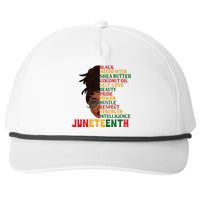 Juneteenth Is My Independence Day Black Wo Black Pride Snapback Five-Panel Rope Hat