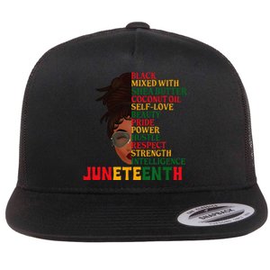 Juneteenth Is My Independence Day Black Wo Black Pride Flat Bill Trucker Hat