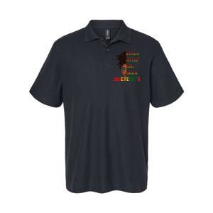 Juneteenth Is My Independence Day Black Wo Black Pride Softstyle Adult Sport Polo