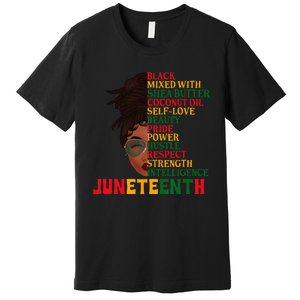 Juneteenth Is My Independence Day Black Wo Black Pride Premium T-Shirt