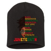 Juneteenth Is My Independence Day Black Wo Black Pride Short Acrylic Beanie