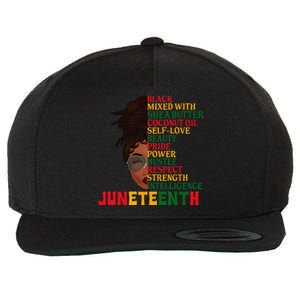 Juneteenth Is My Independence Day Black Wo Black Pride Wool Snapback Cap