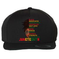 Juneteenth Is My Independence Day Black Wo Black Pride Wool Snapback Cap