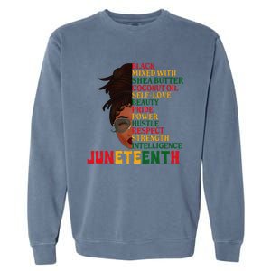 Juneteenth Is My Independence Day Black Wo Black Pride Garment-Dyed Sweatshirt